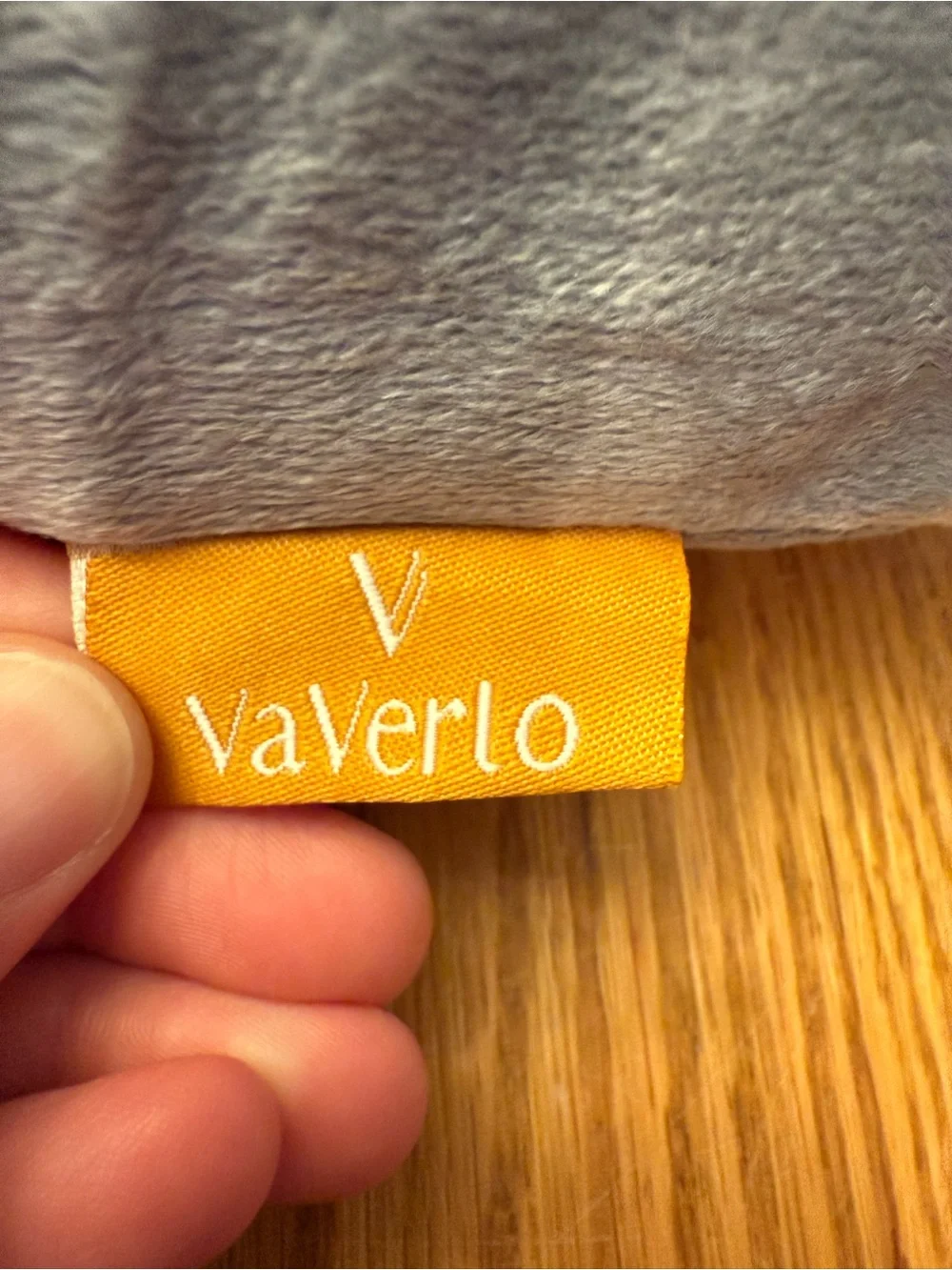 VaVerto Gray Travel Pillow with Teal Bag